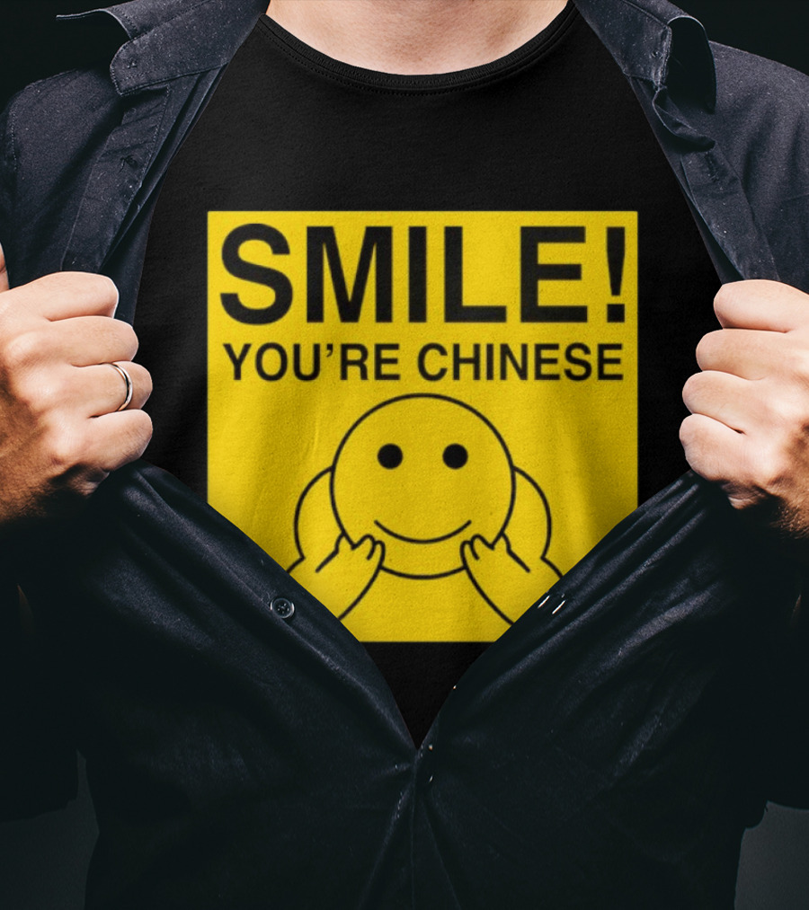 SMILE You're Chinese Sticker Emoticon Sign Yellow T-Shirt