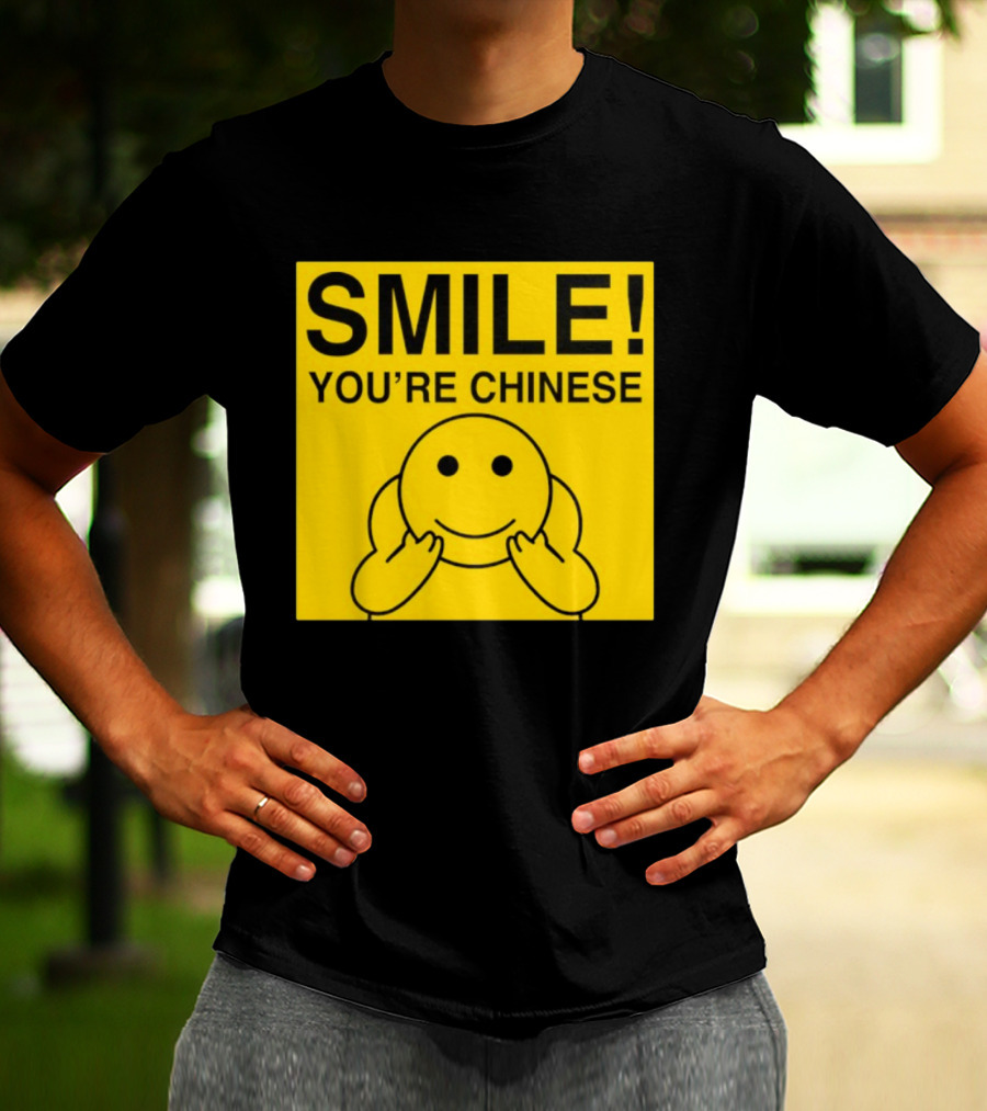 SMILE You're Chinese Sticker Emoticon Sign Yellow T-Shirt