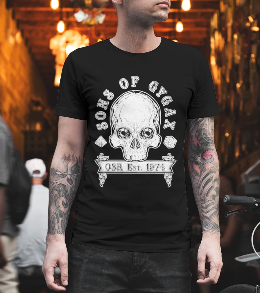 Sons Of Gygax OSR Est 1974 Skull T-Shirt
