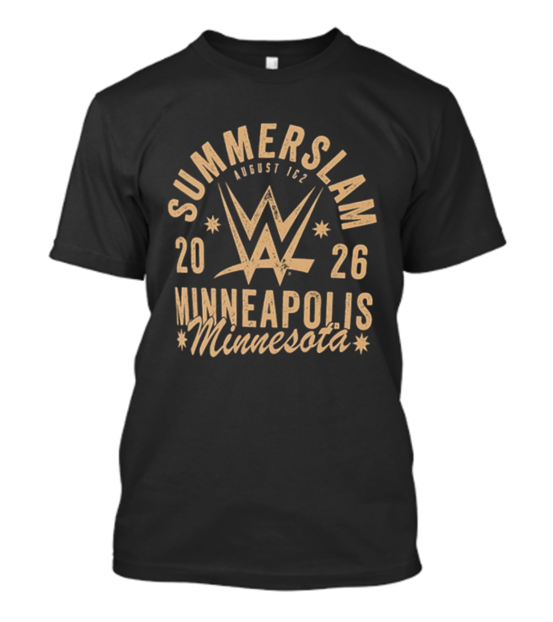 SummerSlam 2026 August 1 & 2 Minneapolis Minnesota WWE Wrestling Event 2 Sided T-Shirt