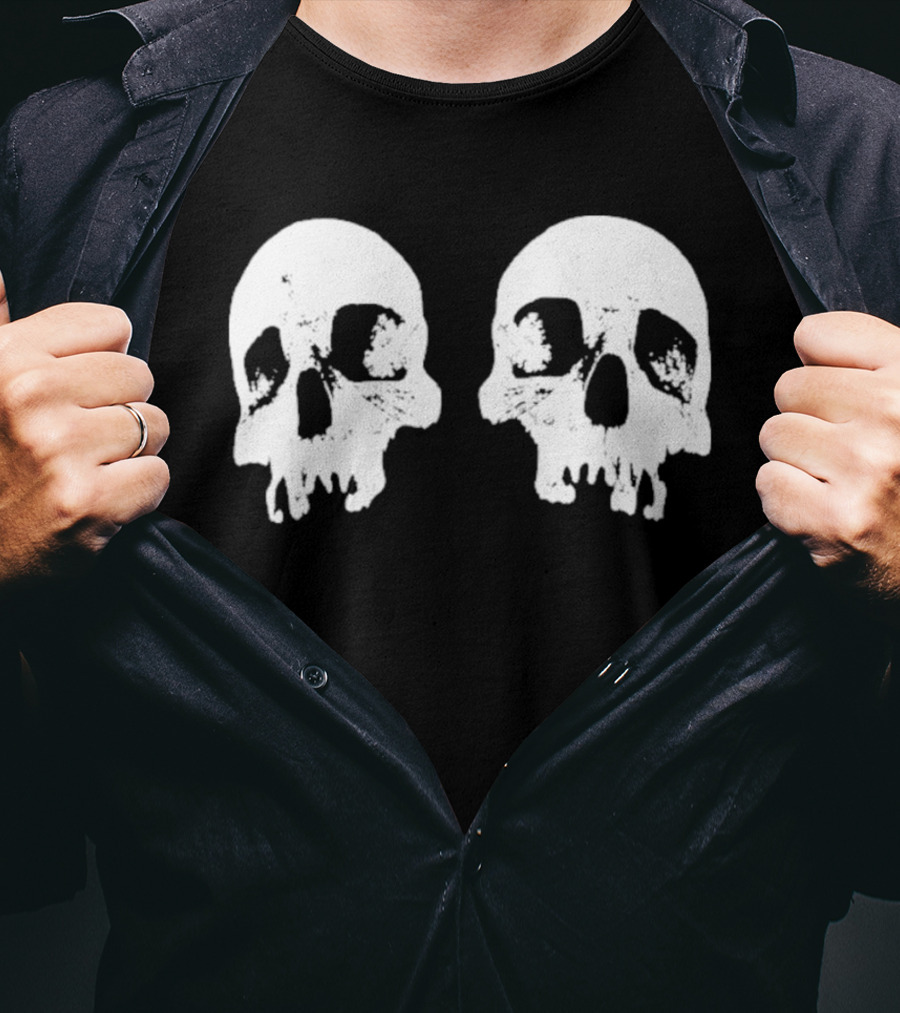 The Royals Alexandra Park Skull White Dual Skulls T-Shirt