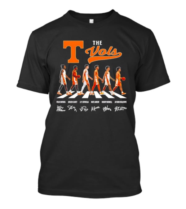 The Vols Tennessee Volunteers Basketball 2026 Abbey Road Signatures Player T-Shirt