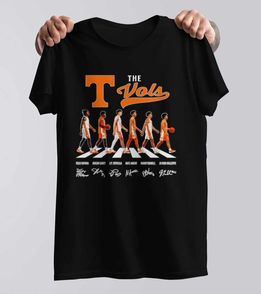 The Vols Tennessee Volunteers Basketball 2026 Abbey Road Signatures Player T-Shirt