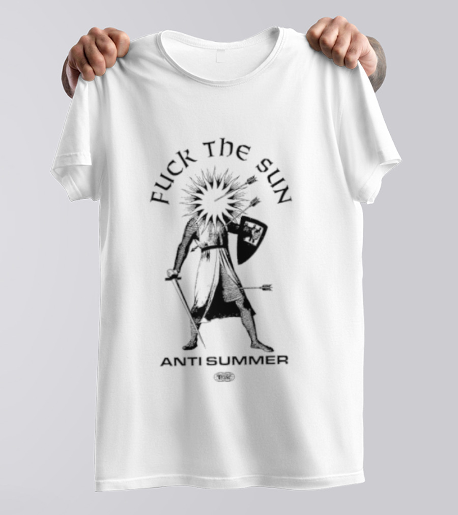 Fuck The Sun Anti Summer Minimalist Sun Hating Rebel T-Shirt