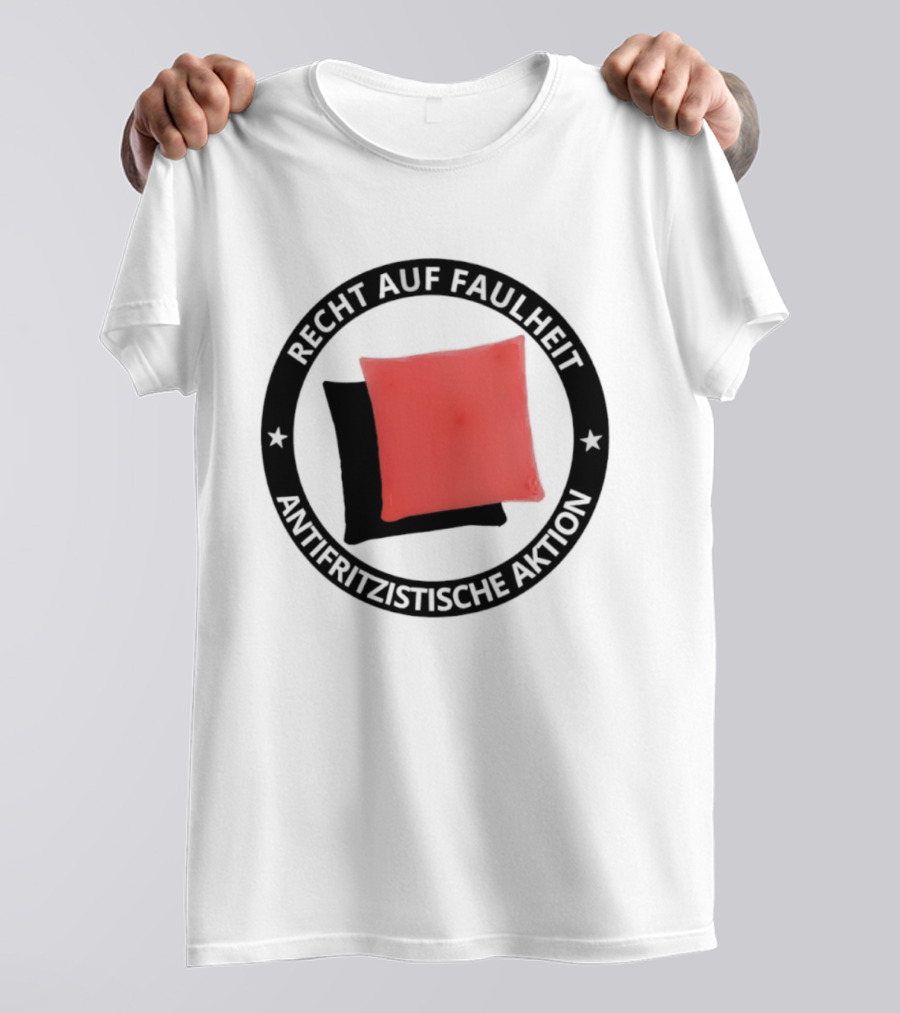 Recht Auf Faulheit Antifritzistische Aktion Rotes Kissen T-Shirt