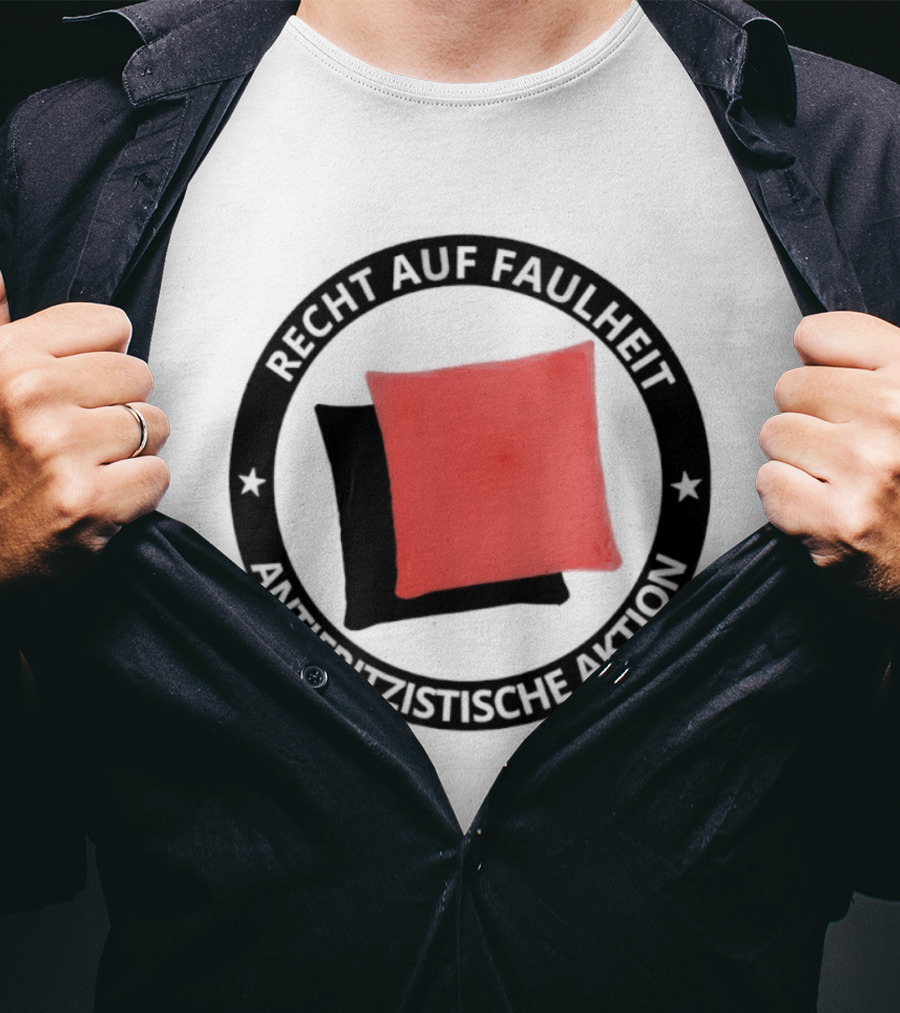 Recht Auf Faulheit Antifritzistische Aktion Rotes Kissen T-Shirt