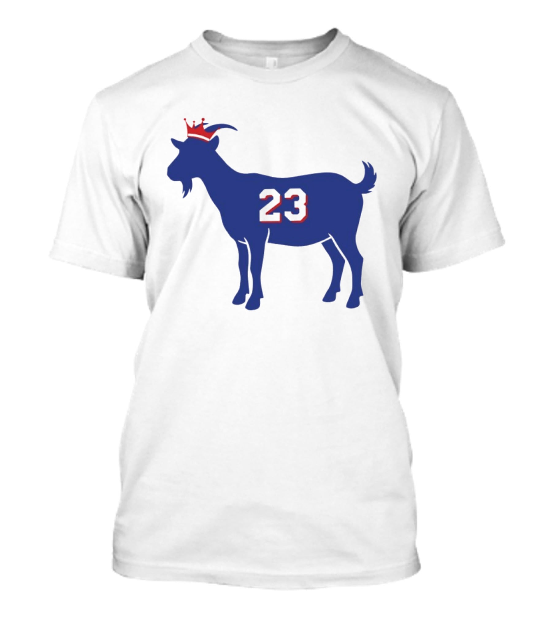 LeGOAT 23 Philadelphia Basketball Crowned Goat T-Shirt