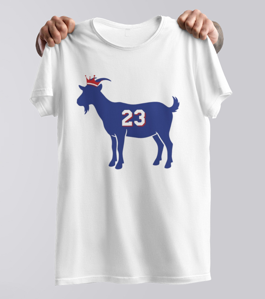 LeGOAT 23 Philadelphia Basketball Crowned Goat T-Shirt