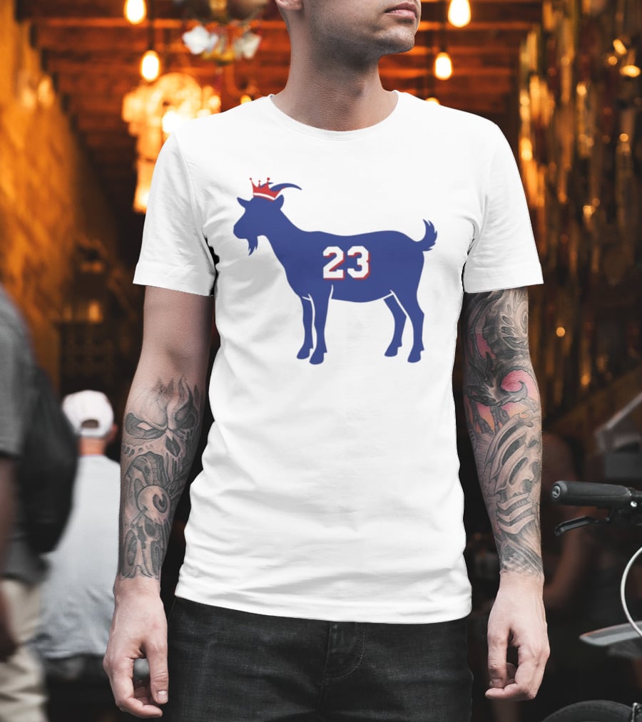 LeGOAT 23 Philadelphia Basketball Crowned Goat T-Shirt
