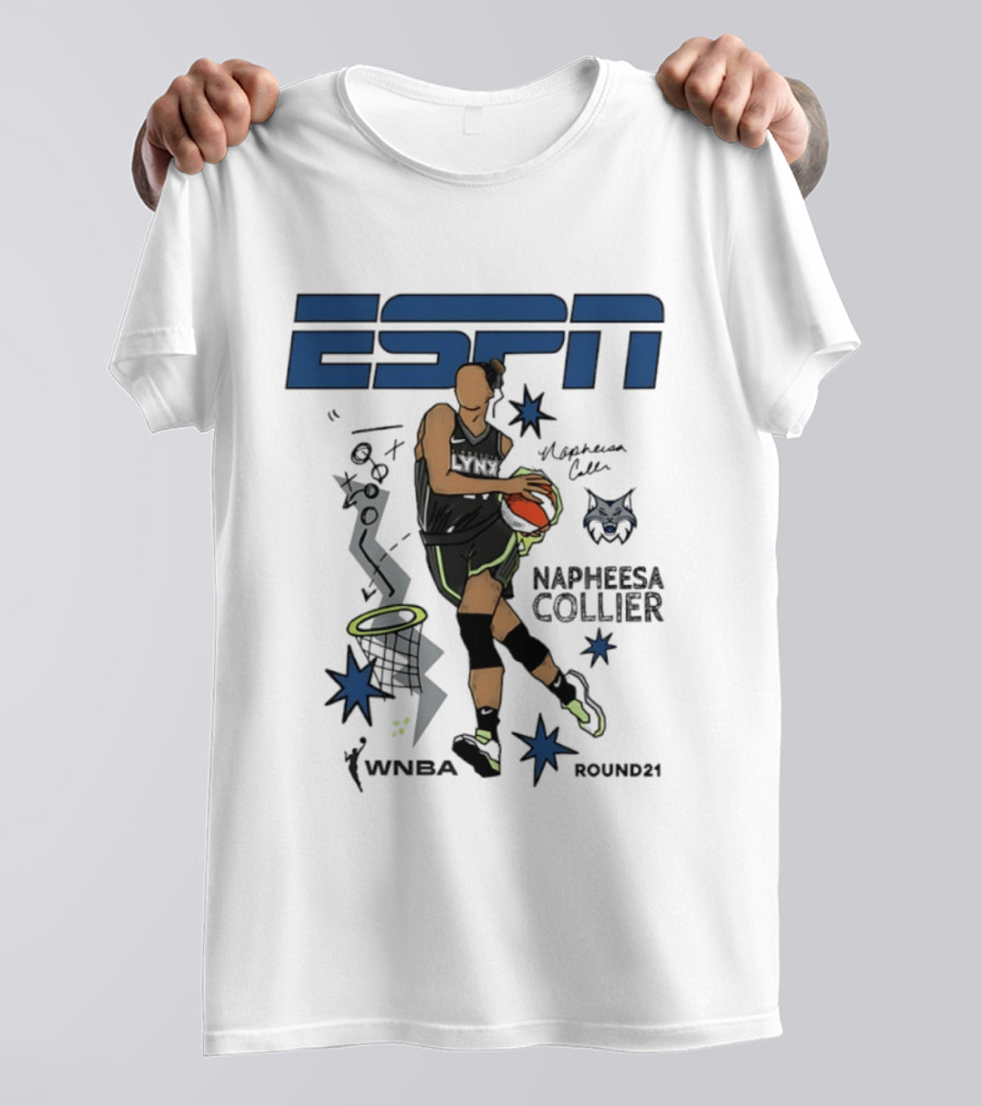 ESPN Napheesa Collier Minnesota Lynx WNBA Round21 T-Shirt