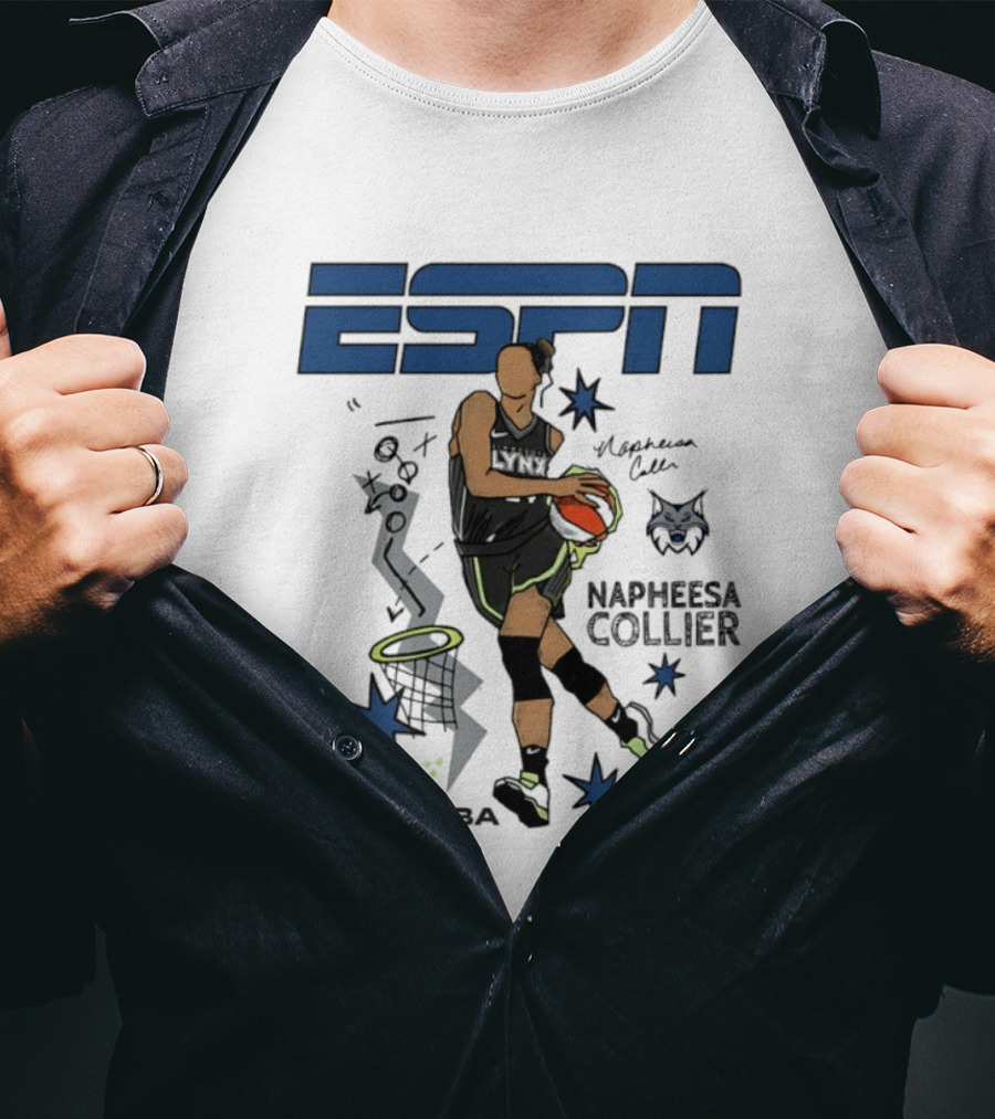 ESPN Napheesa Collier Minnesota Lynx WNBA Round21 T-Shirt