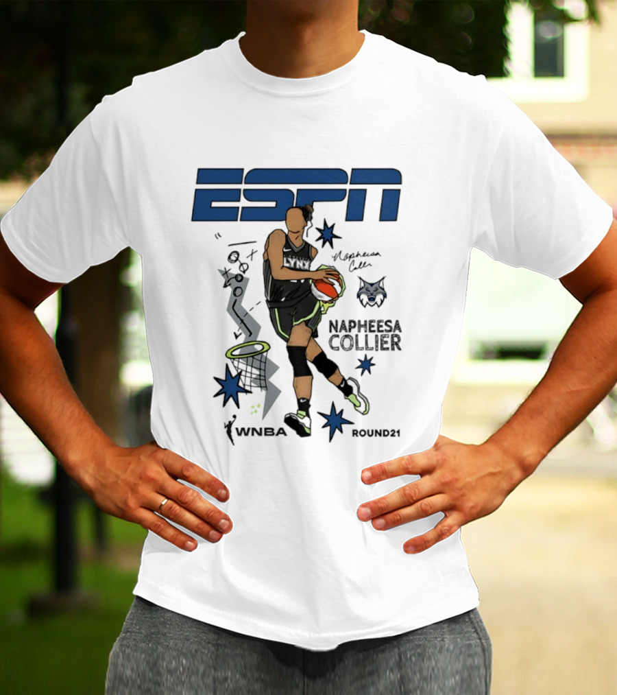 ESPN Napheesa Collier Minnesota Lynx WNBA Round21 T-Shirt