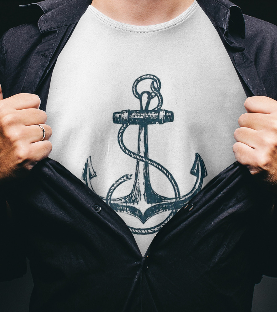 Netflix Here The Whole Time Diego Lira Caio Nautical Anchor T-Shirt