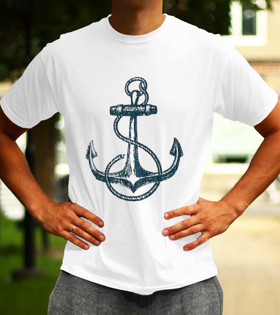 Netflix Here The Whole Time Diego Lira Caio Nautical Anchor T-Shirt