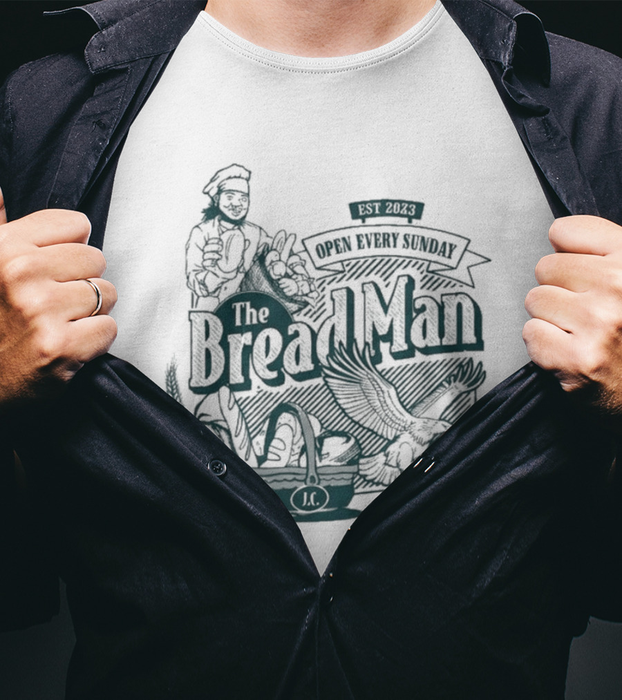 The Bread Man Open Every Sunday Vintage Bakery T-Shirt