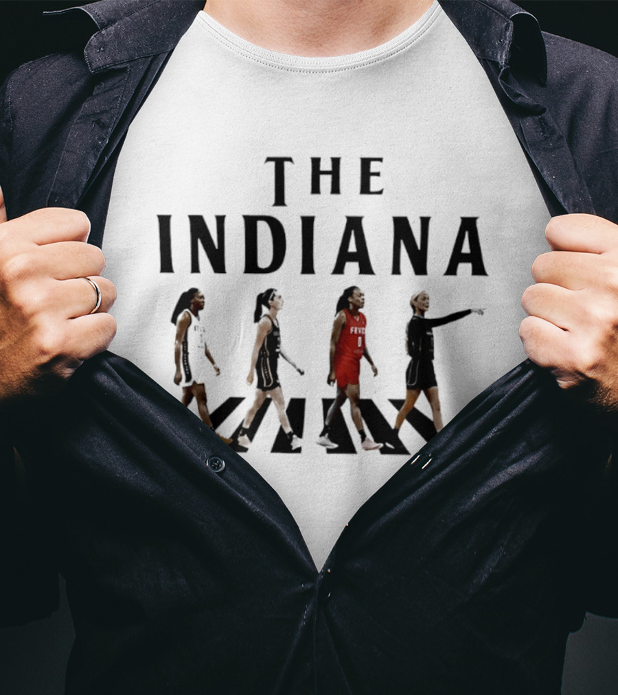 The Indiana Aliyah Boston Caitlin Clark Kelsey Mitchell Sophie Cunningham Abbey Road T-Shirt