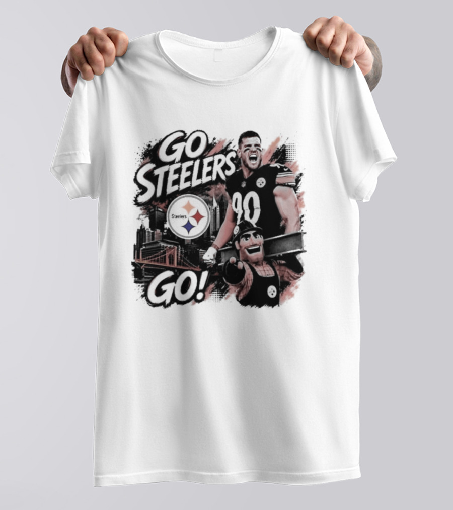 Pittsburgh Steelers TJ Watt Go Steelers Go! T-Shirt