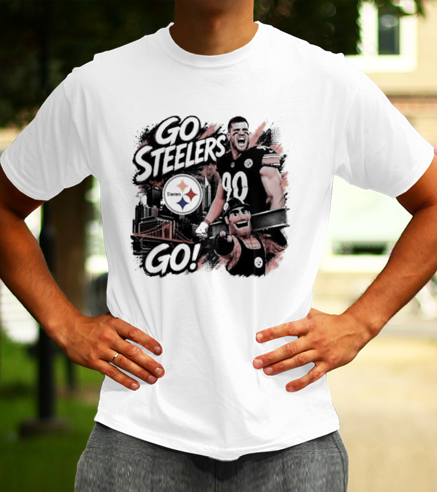 Pittsburgh Steelers TJ Watt Go Steelers Go! T-Shirt