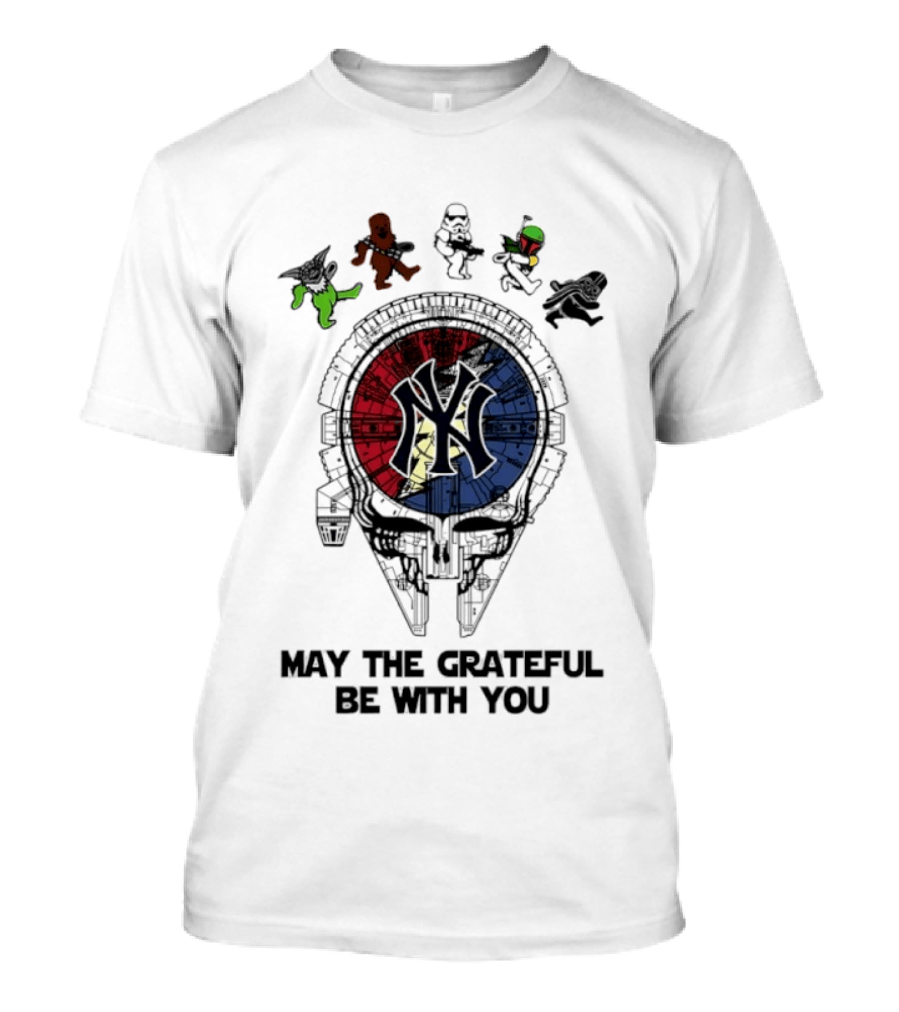 New York Yankees Star Wars May The Grateful Be With You T-Shirt