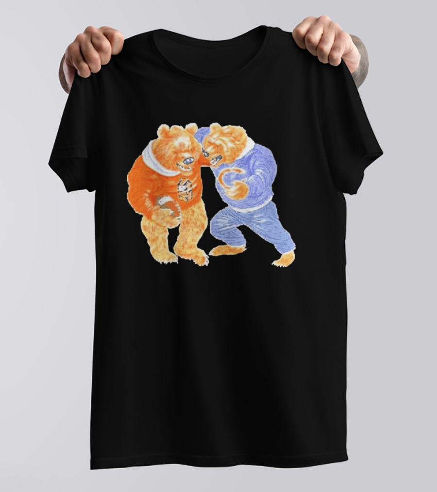 2026 Rome Odunze Bears With Football Fight T-Shirt
