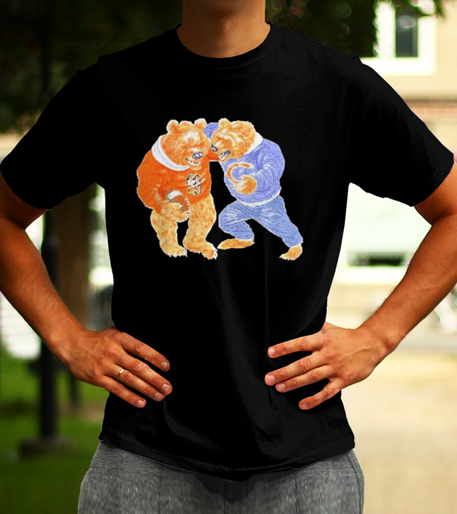 2026 Rome Odunze Bears With Football Fight T-Shirt