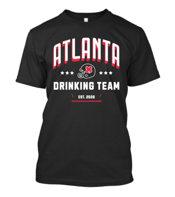 Atlanta Falcons Drinking Team Est 2026 Helmet And Stars T-Shirt