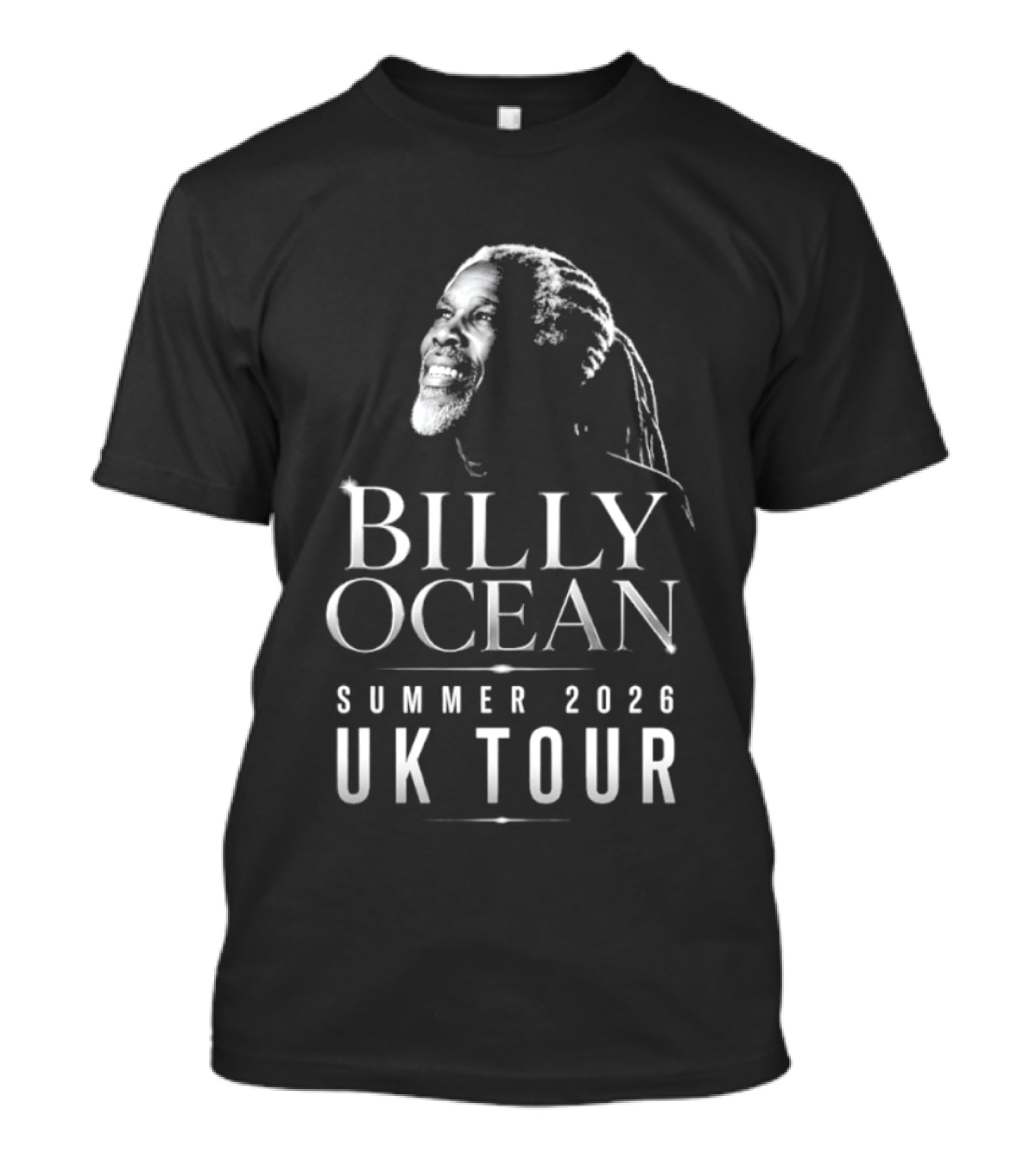 Billy Ocean Summer 2026 UK Tour Concert Merchandise T-Shirt