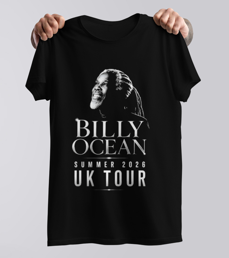 Billy Ocean Summer 2026 UK Tour Concert Merchandise T-Shirt