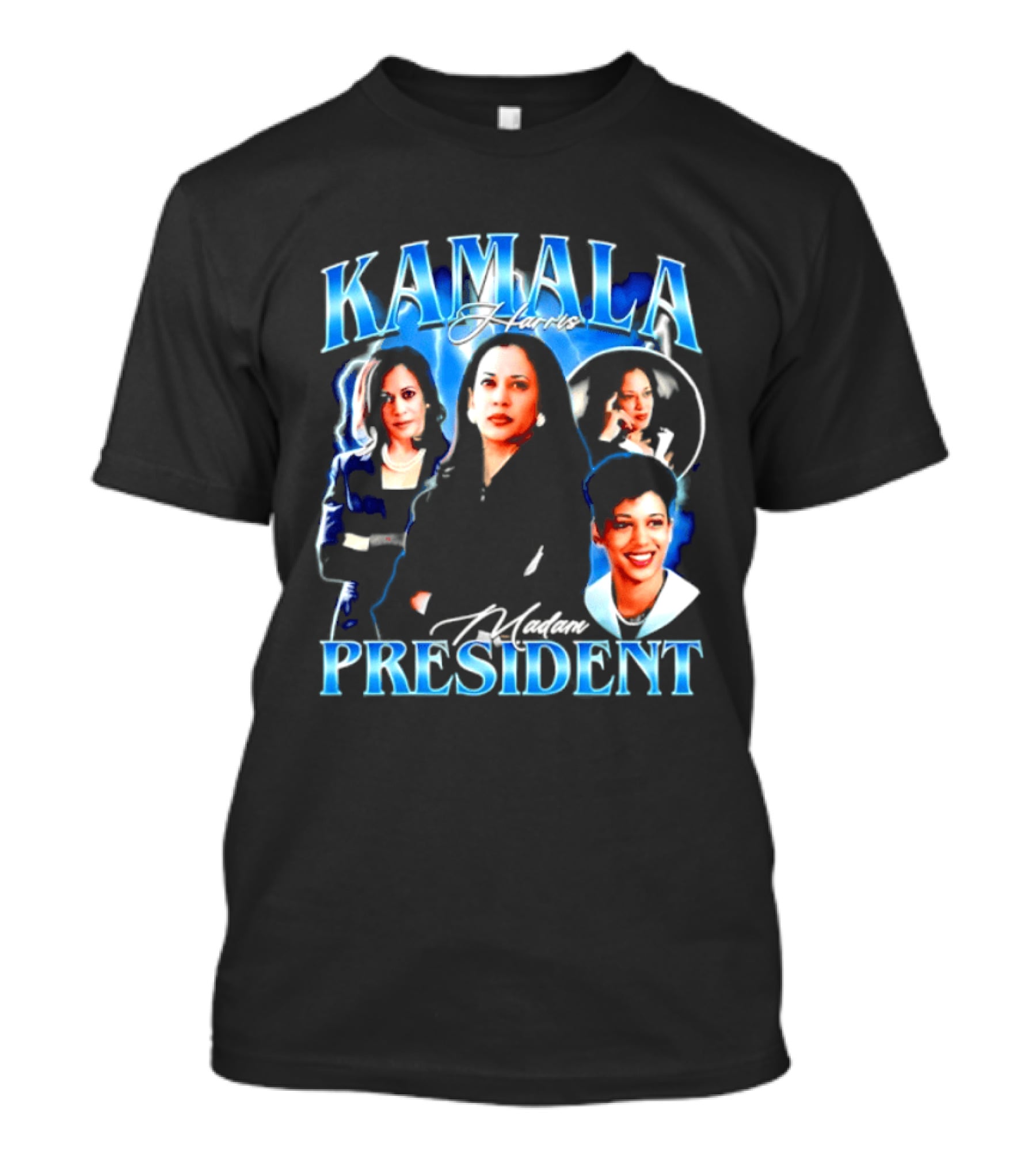 Kamala Harris Madam President Democratic Party Collage T-Shirt