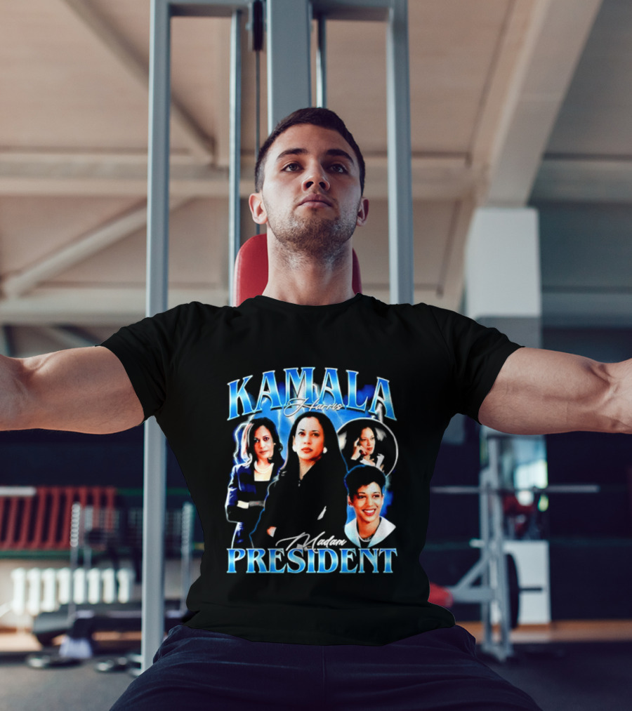 Kamala Harris Madam President Democratic Party Collage T-Shirt