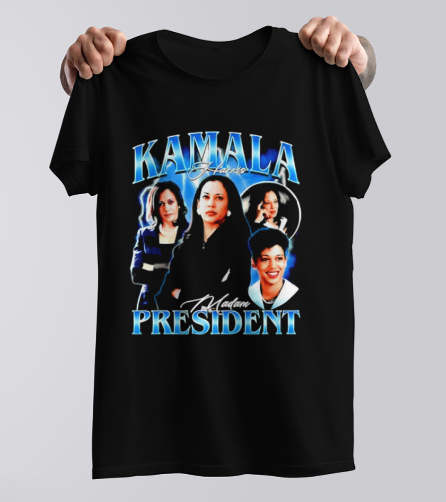 Kamala Harris Madam President Democratic Party Collage T-Shirt