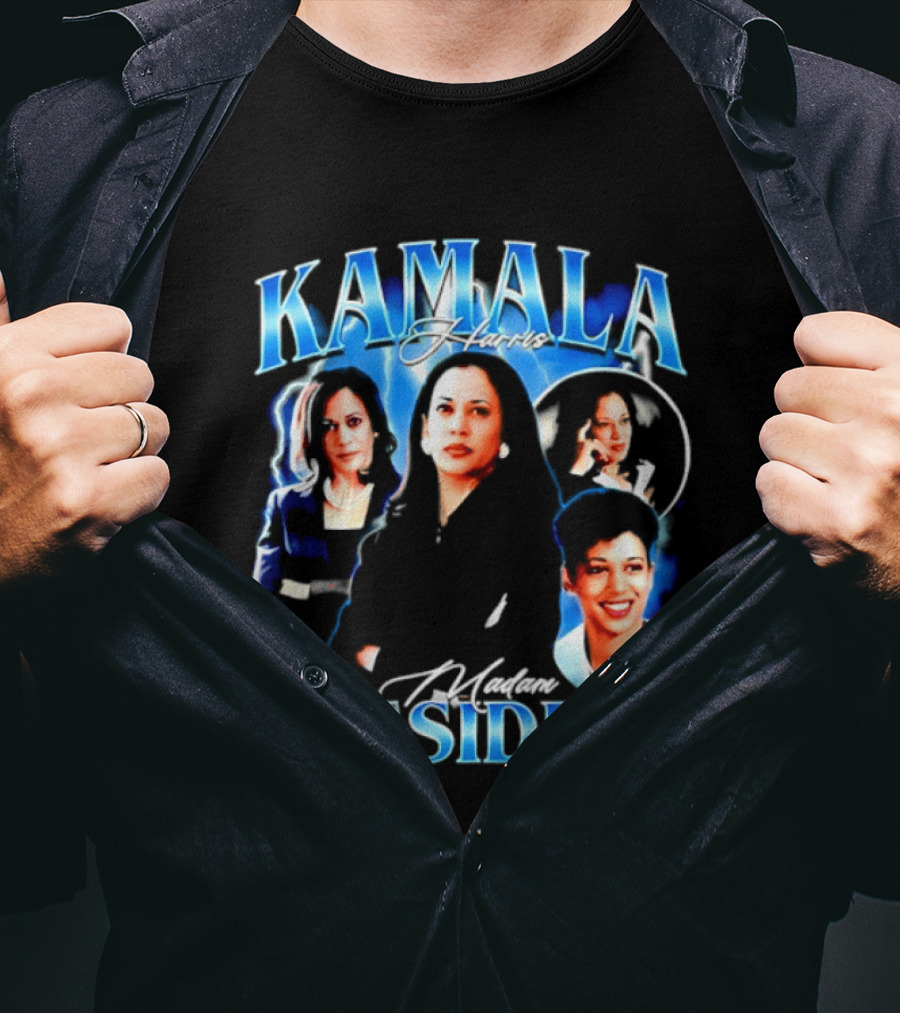 Kamala Harris Madam President Democratic Party Collage T-Shirt