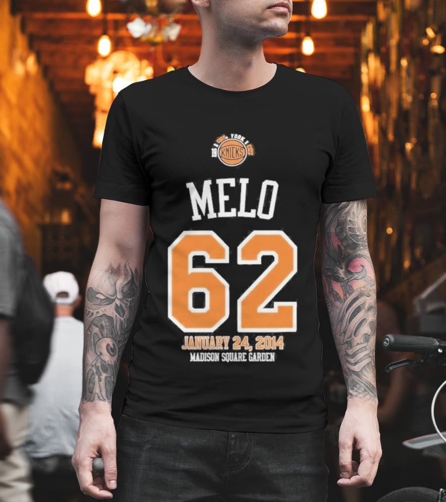 Melo 62 Knicks January 24 2014 Madison Square Garden T-Shirt