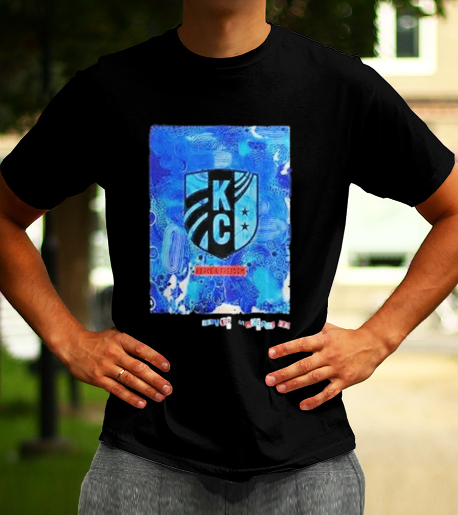 Kansas City Current KC Peace Freedom Blue T-Shirt