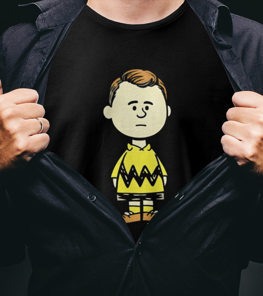 Charlie Brown Kirk Peanuts Style Character Fusion T-Shirt