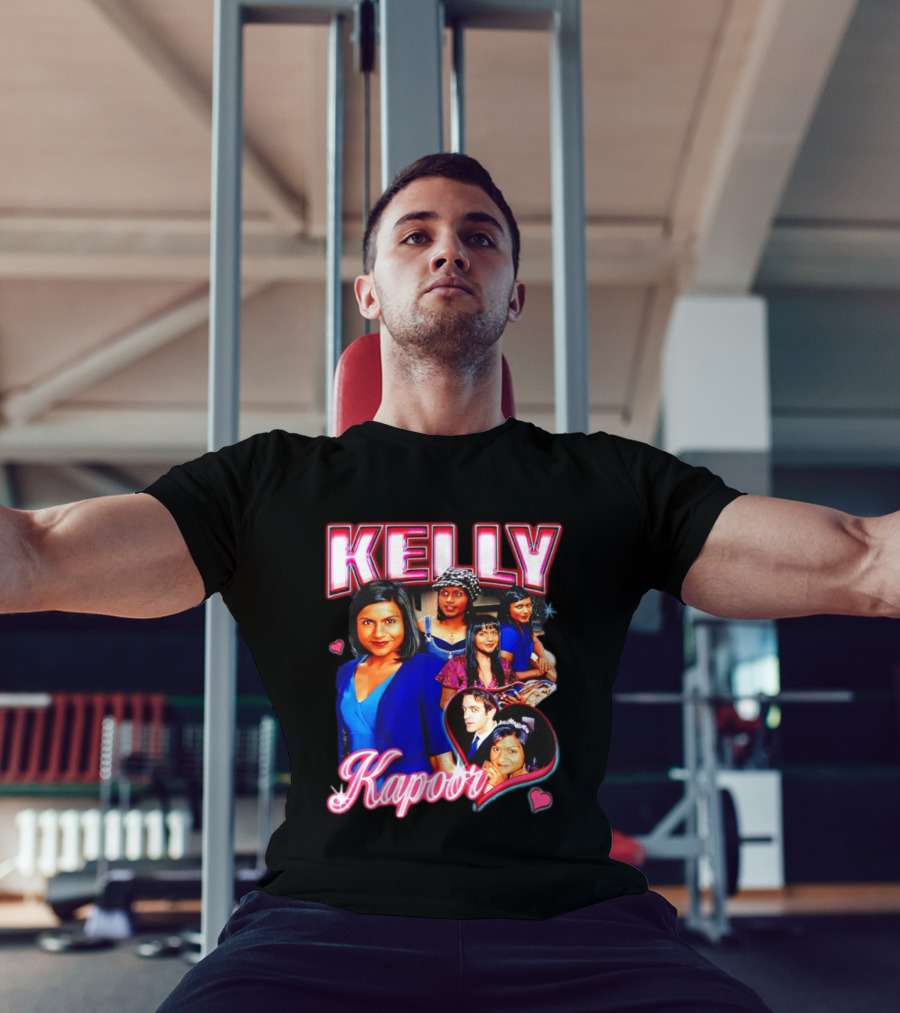 Kelly Kapoor 90s Bootleg Style With Hearts And Character Collage T-Shirt