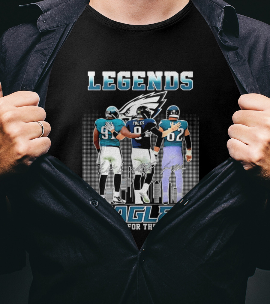 Eagles Legends Cox Foles Kelce Thank You For The Memories T-Shirt