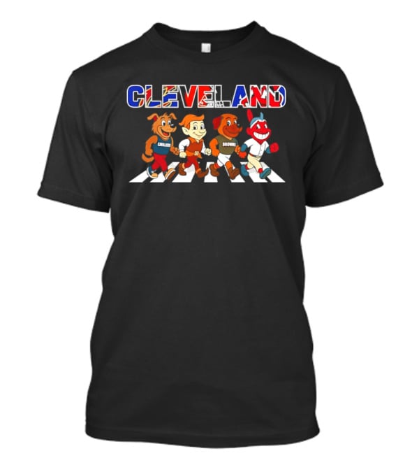 Cleveland Cavaliers Browns Indians Abbey Road Characters 2026 T-Shirt