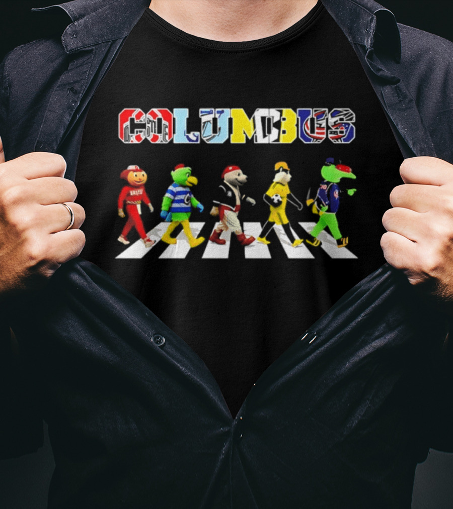 Columbus Mascots Abbey Road 2026 Sports Team Walk T-Shirt