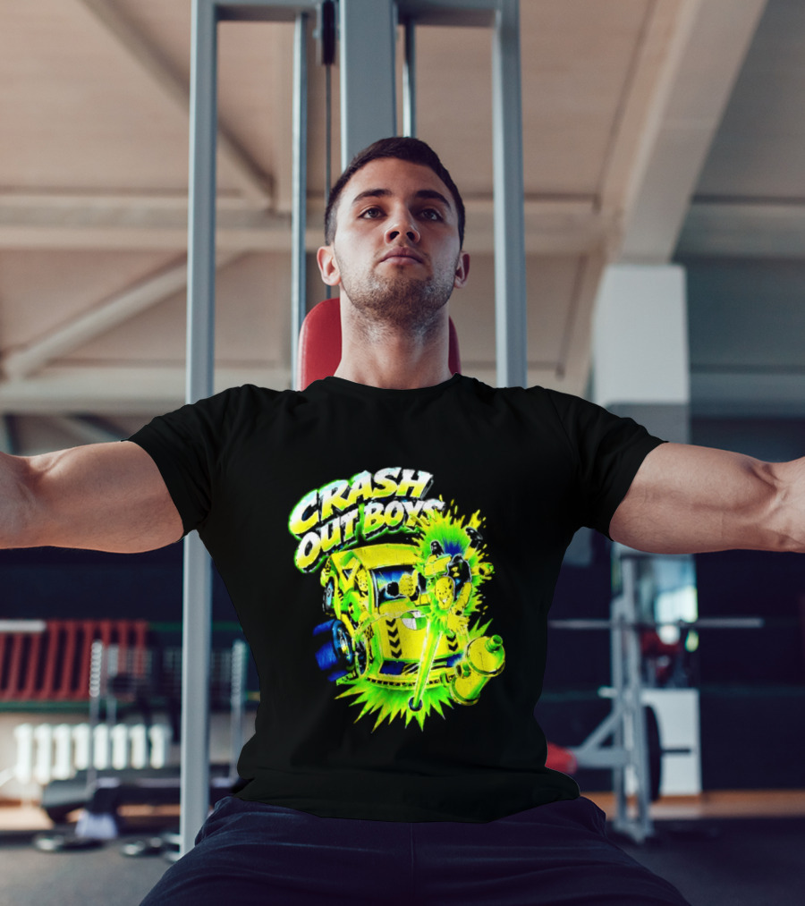 Crash Out Boys Neon Green Punk Streetwear Sludge T-Shirt