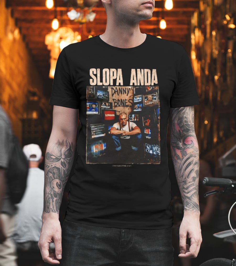 Danny Bones Slopaganda TV Screens Chaos T-Shirt