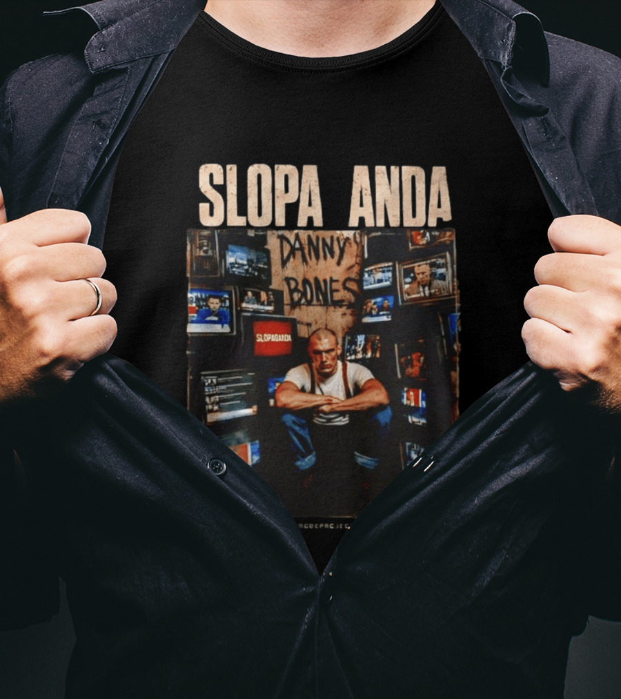 Danny Bones Slopaganda TV Screens Chaos T-Shirt