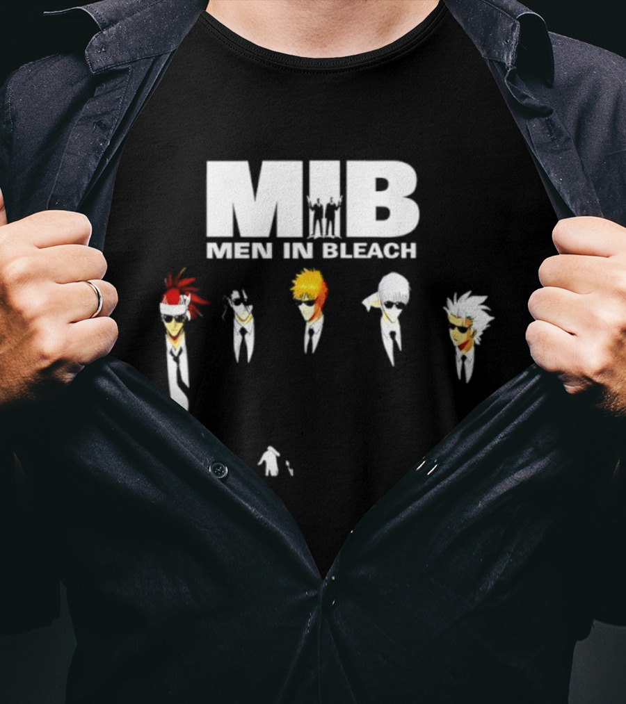 MIB Men In Bleach Crossover Men In Black International X Bleach Characters T-Shirt