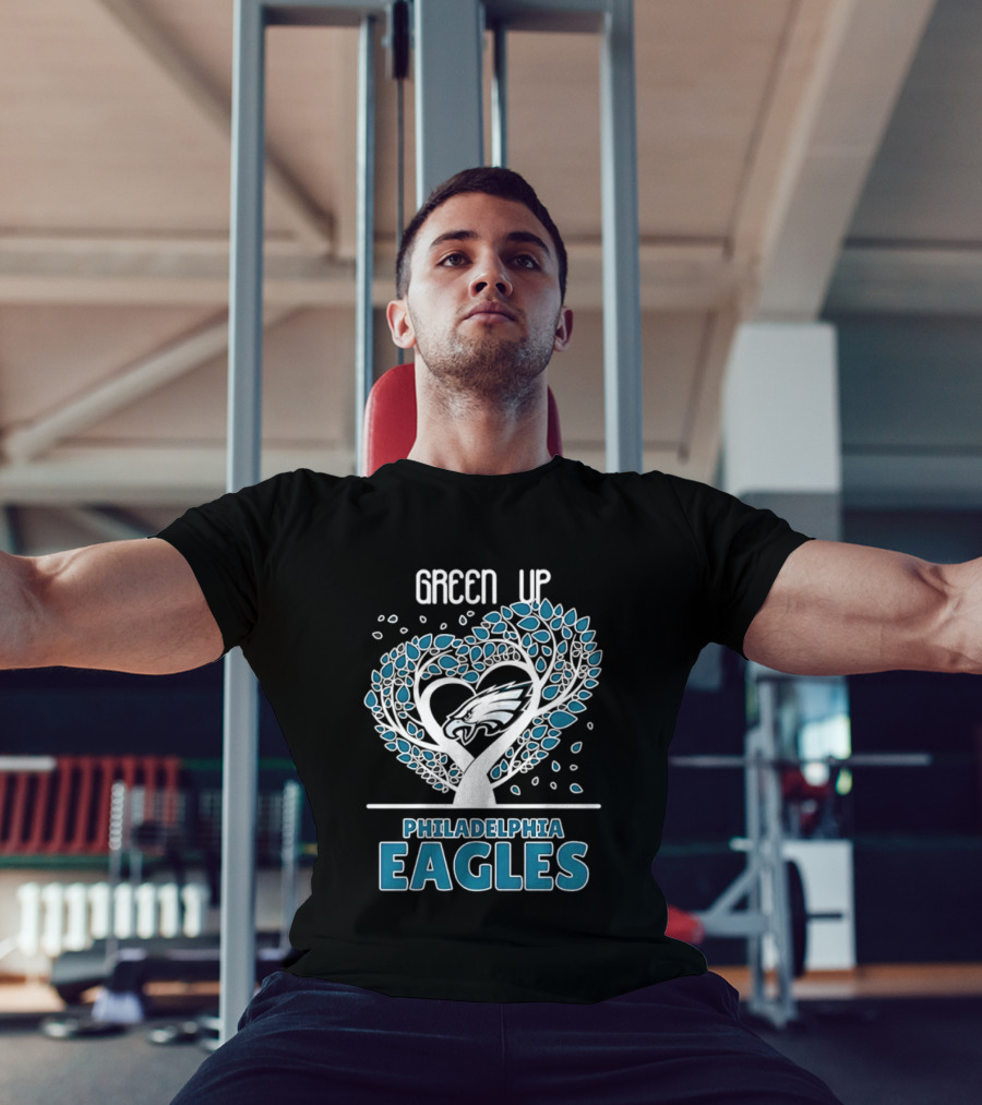 Philadelphia Eagles Green Up Heart Tree 2026 T-Shirt