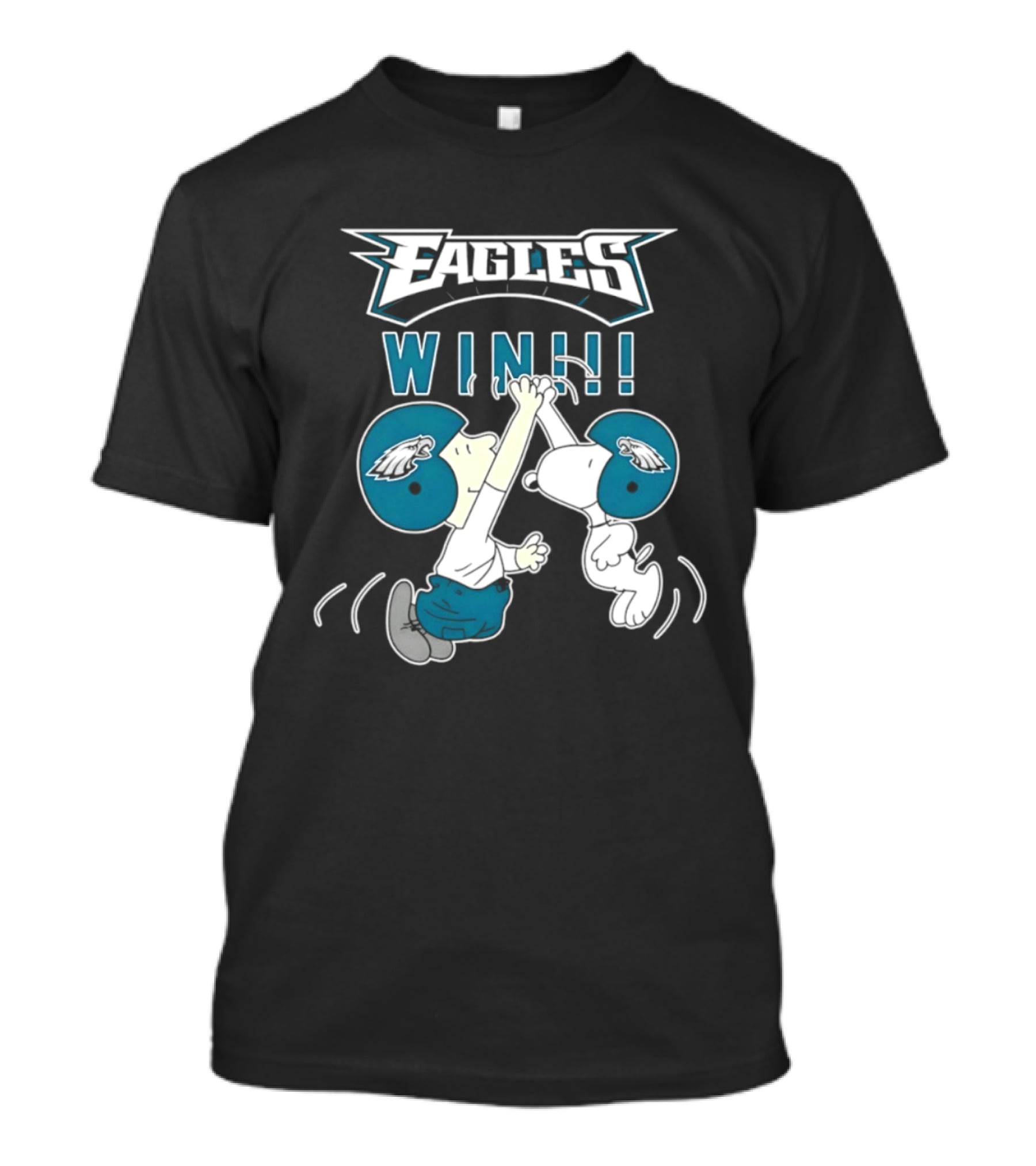 Philadelphia Eagles Win Peanuts Snoopy And Charlie Brown High Five T-Shirt
