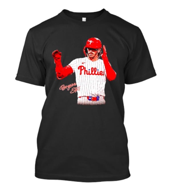 Philadelphia Phillies Bryson Stott Baseball Player Red And White Uniform T-Shirt