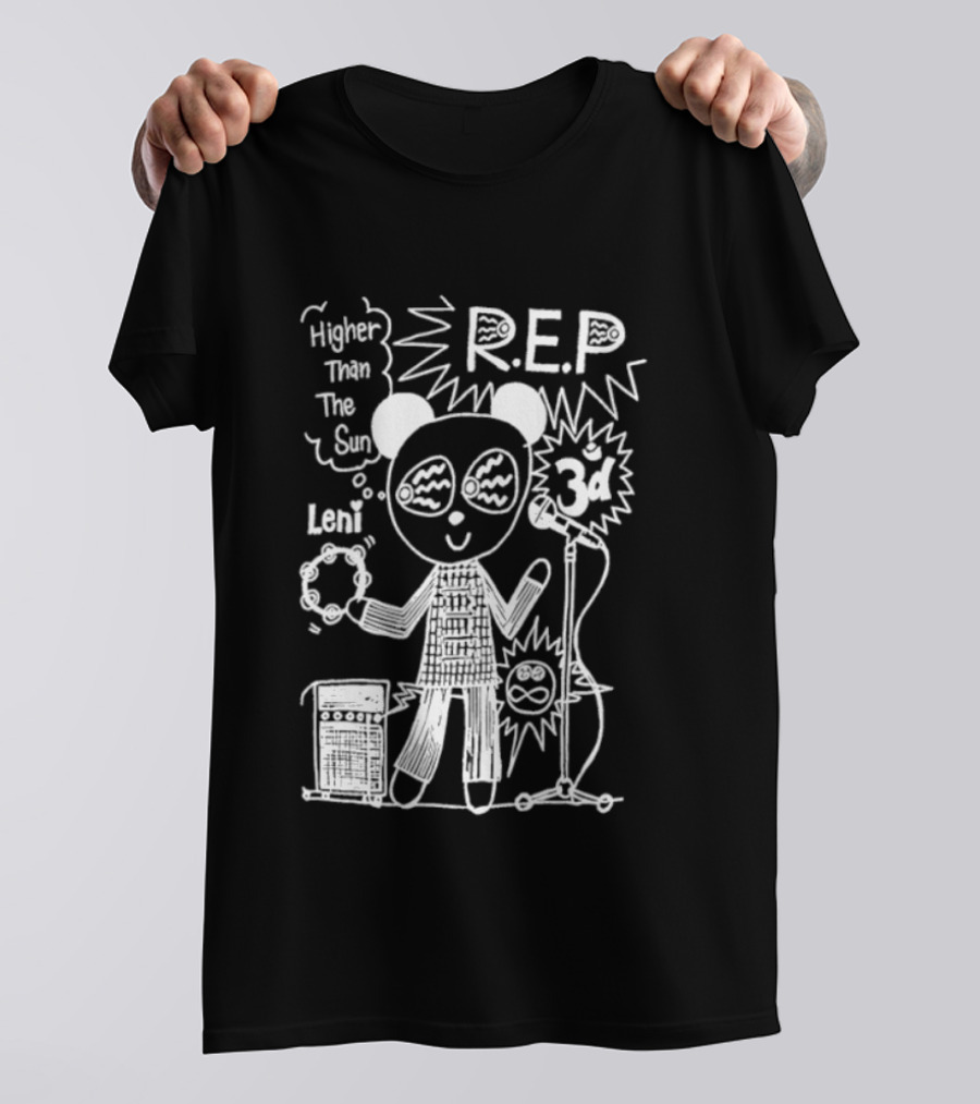 R.E.P Higher Than The Sun Bear With Drum And Microphone T-Shirt