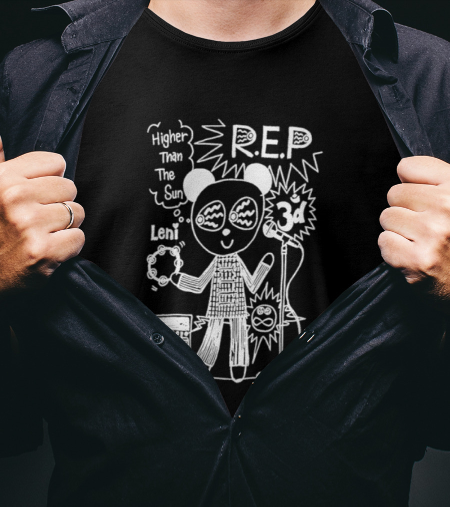 R.E.P Higher Than The Sun Bear With Drum And Microphone T-Shirt