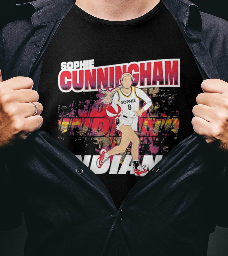 Sophie Cunningham Indiana Fever Basketball WNBA Athlete Action T-Shirt