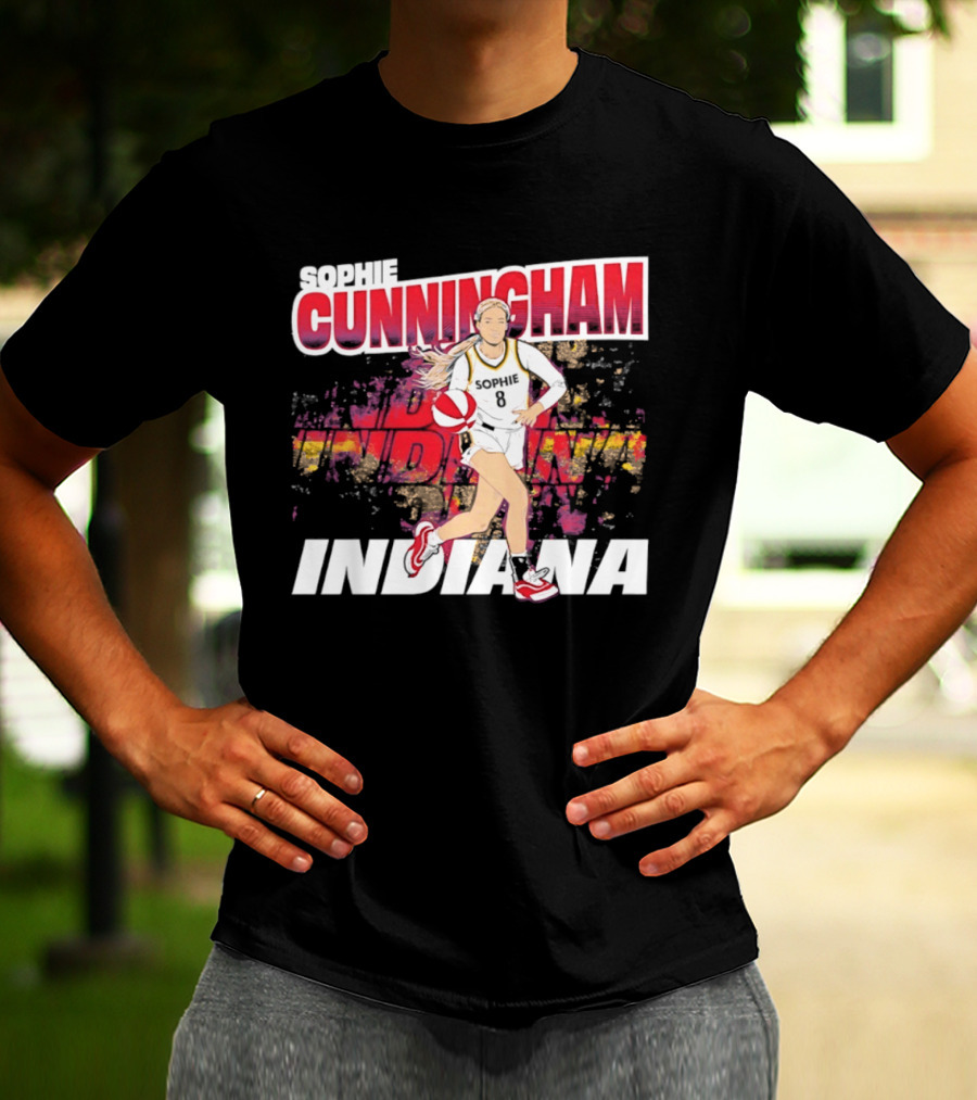 Sophie Cunningham Indiana Fever Basketball WNBA Athlete Action T-Shirt